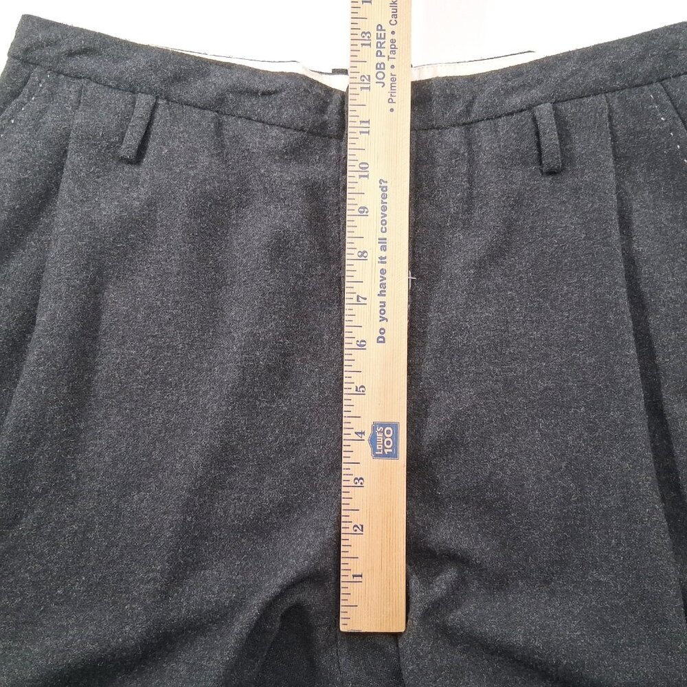 Umit Unal Pants Gray Wool Drop Crotch Trousers Slouchy Cropped Avant Garde Sz XL - Picture 12 of 16